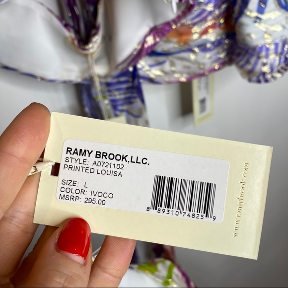 NWT Ramy Brook Printed Louisa Halter Top - Picture 10 of 11